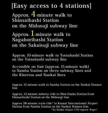 Easy access to 4 stations